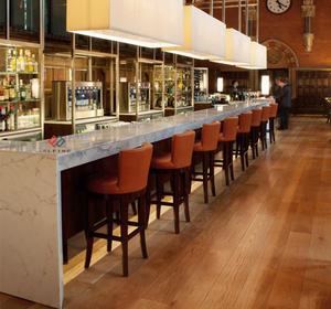 Custom Luxury Design C Shape White Marble Led Iluminado <span class=keywords><strong>Salon</strong></span> Night Club Hotel Furniture <span class=keywords><strong>Bar</strong></span> Counter - Product Image 1