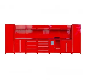 Modern industrial garage tools box cabinet with 258 pcs tools set metal tool cabinet storage garage work bench