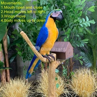 Maracuja Animatrónica Realista, Robot de Loro Animado, Modelo de Pájaro Decorativo para Interiores con Plumas Realistas