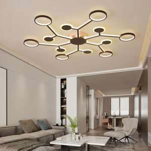 Nueva llegada anillos modernos de lujo de metal LED lámpara colgante de techo led luces de techo lámpara para sala de estar cama - Product Image 4