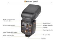 Godox TT520 II Flash Unit TT520II Cuenta con señal inalámbrica incorporada de 433MHz Pentax Olympus DSLR Camera Flash Trigger.