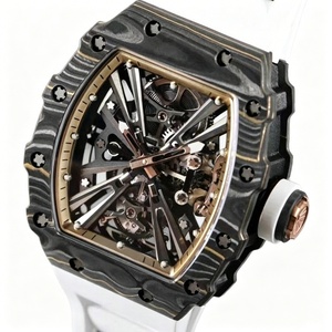 นาฬิกาข้อมือผู้ชาย RM Sport Carbon Fiber Tourbillon รุ่นใหม่ ปี 2026 คุณภาพสูง หรูหรา ระบบจักรกล ตัวเรือนโลหะ สายยาง - Product Image 5
