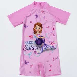 Traje de baño de una pieza de secado rápido de manga corta bonito para niños para niñas talla S M L XL bañadores de natación de aguas termales para surf - Product Image 4