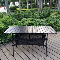 Table de barbecue portable en alliage d'aluminium table de pique-nique en plein air bureau de camping autonome
