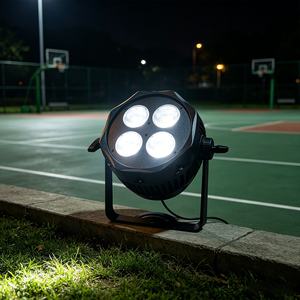 Projecteur PAR étanche à refroidissement silencieux 4x50W RGBW avec écran tactile TFT 60 °   Conception innovante à faisceau ultra large pour le théâtre en plein air - Product Image 1