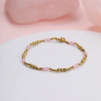 Bracelet papillon en acier inoxydable fait main avec perles tressées pour femmes et filles, bijoux d'amitié