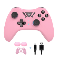 Control Inalámbrico Económico para Computadora, Joystick, Gamepad con Cable, Funda de Silicona, Control con Agarre para Switch Pro y PC