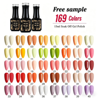 Vernis à ongles gel UV LED professionnel de marque privée, sans HEMA, sans TPO, haute brillance, étiquette personnalisée, vente en gros