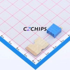 Resistencia Ajustable/Potenciómetro 3296W-1-203RLF SIP-3P, 9.5x4.8mm, Resistencia de 20kOhm, 10%, 500mW, 100ppm ℃ - Product Image 1