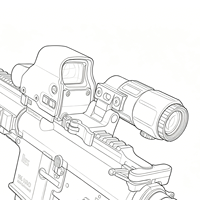 EXPS3 558 Red Dot Sight with G45 5X Magnifier Combo Compact Optical System FTS Mount Aluminum Housing - SPECPRECISION