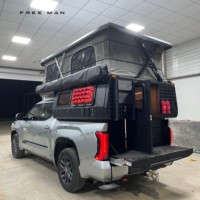 Tente de toit légère en aluminium et ABS pour voiture, imperméable, pour camping en extérieur, compatible avec le pick-up Tundra gris