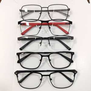 กรอบแว่นสำหรับผู้ชายกรอบสี่เหลี่ยมแบบธุรกิจทำจากโลหะผสม - Product Image 4