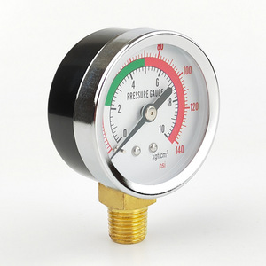 Jinen Radial Pressure <b>Gauge</b> Y-50 10kg 140psi Metal Shell With <b>Threaded</b> Connection - Product Image 2