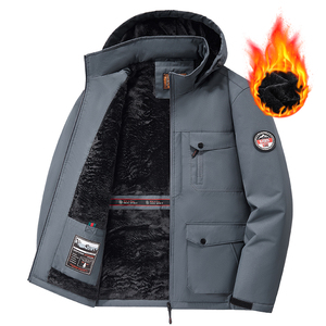 Nouveaux hommes et femmes décontracté à capuche imperméable fermeture éclair épais polyester <span class=keywords><strong>Parka</strong></span> - Product Image 1