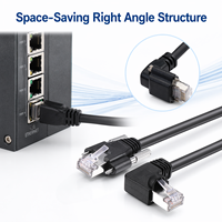 Kabel RJ45 90 Derajat Hemat-Ruang |   Kabel Ethernet Industri Sudut Kanan dengan Pengunci Sekrup