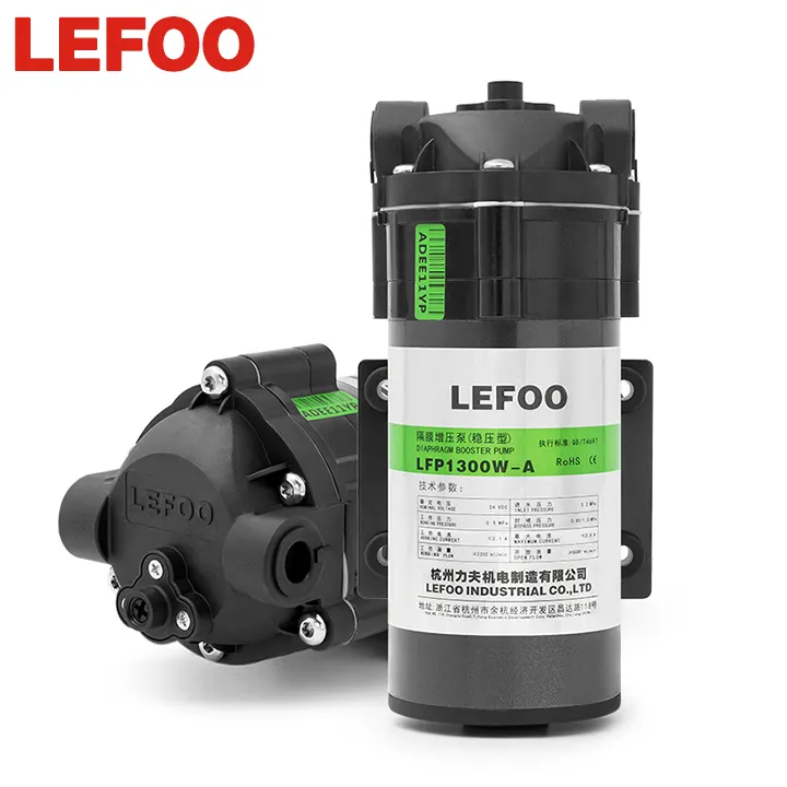 LEFOO 24v dc 300 gpd ro pump booster 100 psi pompa acqua booster a membrana pompa ro