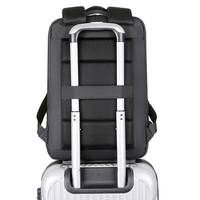 Sac à dos pour ordinateur portable en PU imperméable de haute qualité, 15,6 pouces, avec fermeture éclair extensible, doublure en polyester, pour toutes les saisons