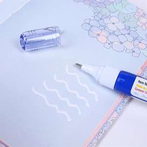 Stylo correcteur à séchage rapide à pointe fine Blanc 3 mm Papier thermique moyen Stylo correcteur Iglo - Product Image 3