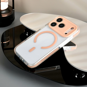 Coque de téléphone magnétique transparente V-P06 tendance effet peau pour iPhone 13 14 15 16 17 Pro Max antichoc et transparente - Product Image 4