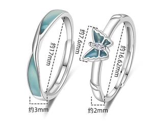 New Minimalist Geometric <strong>Bow</strong> Adjustable Couple <strong>Ring</strong> Suitable for Weddings, Gift Giving, Gatherings, and Daily Wear - Product Image 6