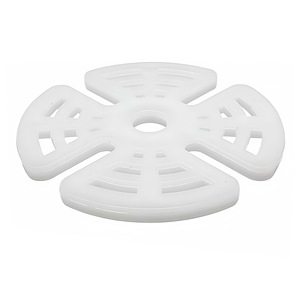 Boucle de suspension ronde transfrontalière en plastique, taille du trou 50 mm, design minimaliste blanc, quincaillerie de meubles - Product Image 1