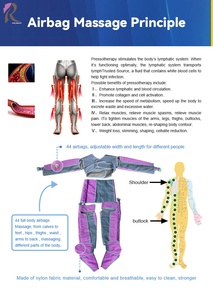 Equipo de Presoterapia de Alta Calidad con Modos Automático y Manual, Tela de Nailon y Tubos de PVC para Adelgazamiento y Drenaje Linfático - Product Image 4