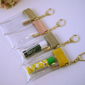 Japanese style transparent PVC lipstick storage <b>bag</b>, simple and portable <b>bag</b> hanger, <b>patchwork</b> makeup touch-up lipstick - Product Image 2
