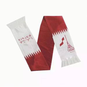 Écharpe promotionnelle en gros avec logo personnalisé pour les supporters de football des équipes nationales, en polyester durable, motif drapeau national - Product Image 4