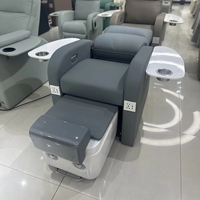 Fauteuil de pédicure professionnel à succès avec siège inclinable, système de jets sans tuyauterie à drainage automatique, en cuir PU, pour spa des pieds