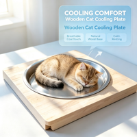 Nouveau Nid pour chat en bois massif et aluminium, pour la vente en gros, avec dissipation thermique, idéal pour l'été et le sommeil, type 'Ice Nest'