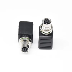 M12 8 pin x Mã nữ để RJ45 nữ thẳng <span class=keywords><strong>Adapter</strong></span> công nghiệp không thấm nước hàng không điện Thông tư <span class=keywords><strong>Adapter</strong></span> kết nối - Product Image 3
