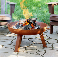 Brasero suspendu en acier Corten sur trépied pour feu de bois, pour extérieur, camping, jardin, vente en gros, OEM