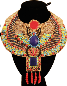 Trending Design Embroidered Necklace <b>Set</b> Vintage Boho Embroidered Necklace With Beaded Chain Classic for Wedding Occasions - Product Image 5