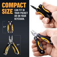 Mini couteau multi-outils 12 en 1, petit outil de poche multi-usages avec couteau et pinces - Le meilleur petit outil multi-usages tout-en-un