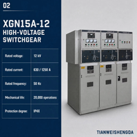 Appareillage de commutation haute tension encastré en métal XGN15A-12, type fixe en armoire, distribution d'énergie, utilisation intérieure, indice de protection IP4X, 12 kV