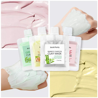 Masque facial en argile purifiant, au charbon de bambou, au charbon de bambou, sur la boue, purifie et purifie la peau, vente en gros,