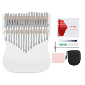 Kalimba 17 tons en <span class=keywords><strong>ABS</strong></span> transparent et laiton durable, instrument de musique pour débutants avec sac inclus 12x2x15cm - Product Image 2