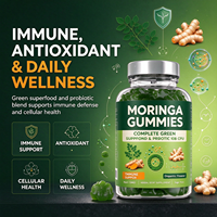 Gummies de Moringa OEM avec Curcuma, Gingembre et Probiotiques pour le Bien-être Digestif, le Soutien Immunitaire et l'Énergie Quotidienne
