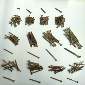 Tornillos Autorroscantes de Fibra de Madera, Resistentes a la Corrosión, Zincados y Amarillados, Adecuados para Proyectos de Muebles y Paneles de Madera - Product Image 3