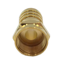 Conector de alta calidad, conector macho F de cobre, conector F de compresión chapado en oro, accesorios electrónicos