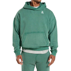 Sudadera con Capucha de Felpa Francesa 100% Algodón para Hombre, Talla Grande, Sólida, Invernal, Ecológica, Transpirable, Informal, de Manga Larga - Product Image 1