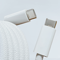 Câble USB-C d'origine pour iPhone 17 16 15 Pro Max, charge rapide PD 240W, câble tressé Type C, accessoires
