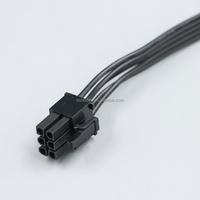 Cable de Alimentación de 6 Pines a 4 SATA de 800 mm, 18 AWG, Cobre Estañado, Cable de Crimpado IDC para Fuente de Alimentación Modular Corsair RMX, Extensión para SSD/HDD