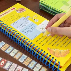 Carnet de notes à spirales A6 de petite taille, pages vierges colorées, haute valeur esthétique, pour le travail, l'école, le bureau, les affaires - Product Image 5