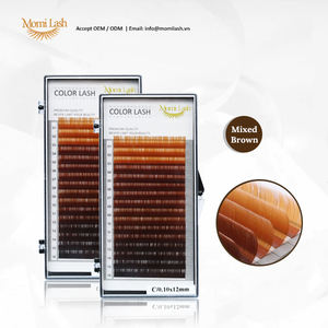 Beaux plateaux extensions de cils de couleur de qualité supérieure ombre brune mélangée douce pour une amélioration étonnante des yeux - Product Image 1