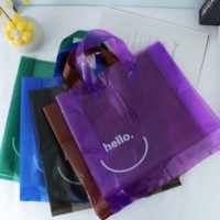 Vente directe d'usine, sacs de shopping en plastique LDPE recyclables et biodégradables, logo personnalisé, emballage découpé pour chaussures, chaussettes, cadeaux