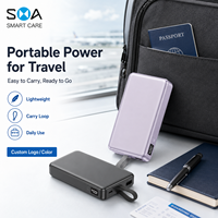 Batería Externa Portátil de 10000mAh con Cable Integrado Desmontable, Carga Rápida PD35W, Pantalla LED, para Uso en Exteriores, Tendencia 2026