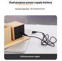 Porte-stylo en bois multifonctionnel, horloge, charge sans fil, affichage de la température et de la date, couleur et taille personnalisées, service OEM/ODM