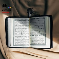 Coran musulman personnalisé imprimé en couleur, couverture rigide en cuir PU A5 avec haut-parleur, cadeau