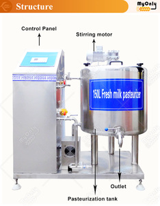 Pasteurisateur 50L 100L 150L pour œufs, miel, jus de fruits – <span class=keywords><strong>Machine</strong></span> de <span class=keywords><strong>pasteurisation</strong></span> du <span class=keywords><strong>lait</strong></span> à petite échelle - Product Image 3